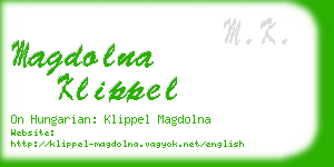 magdolna klippel business card